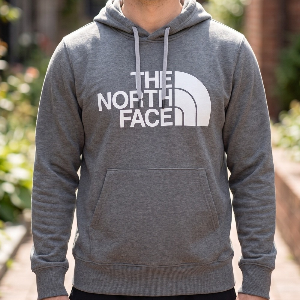 The North Face Mens Grey Half Dome Logo Pullover Hoodie Sweatshirt NF0A352D